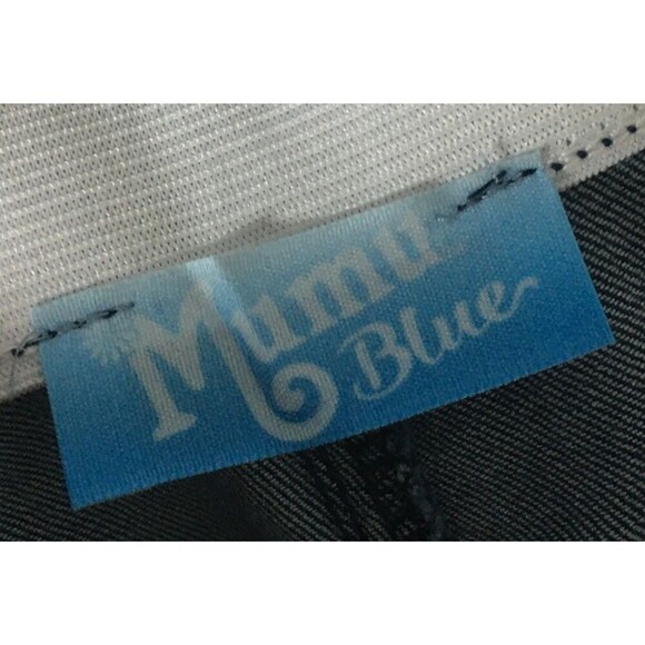 Mumu Blue Jeans Women's Size Small Blue Flare Leg Embroidered Rose Stretch NWT - Picture 8 of 10